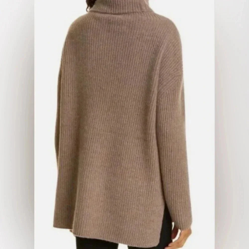 Nordstrom Women's‎ Signature Funnel Neck Tunic Lux Sweater 100% Cashmere S NWOT - Picture 2 of 11
